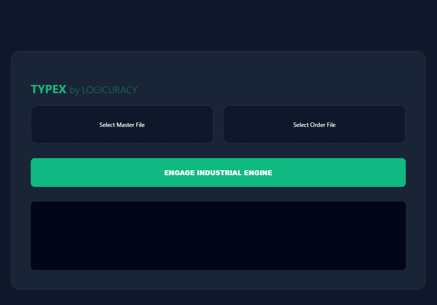 TYPEX Dashboard Preview